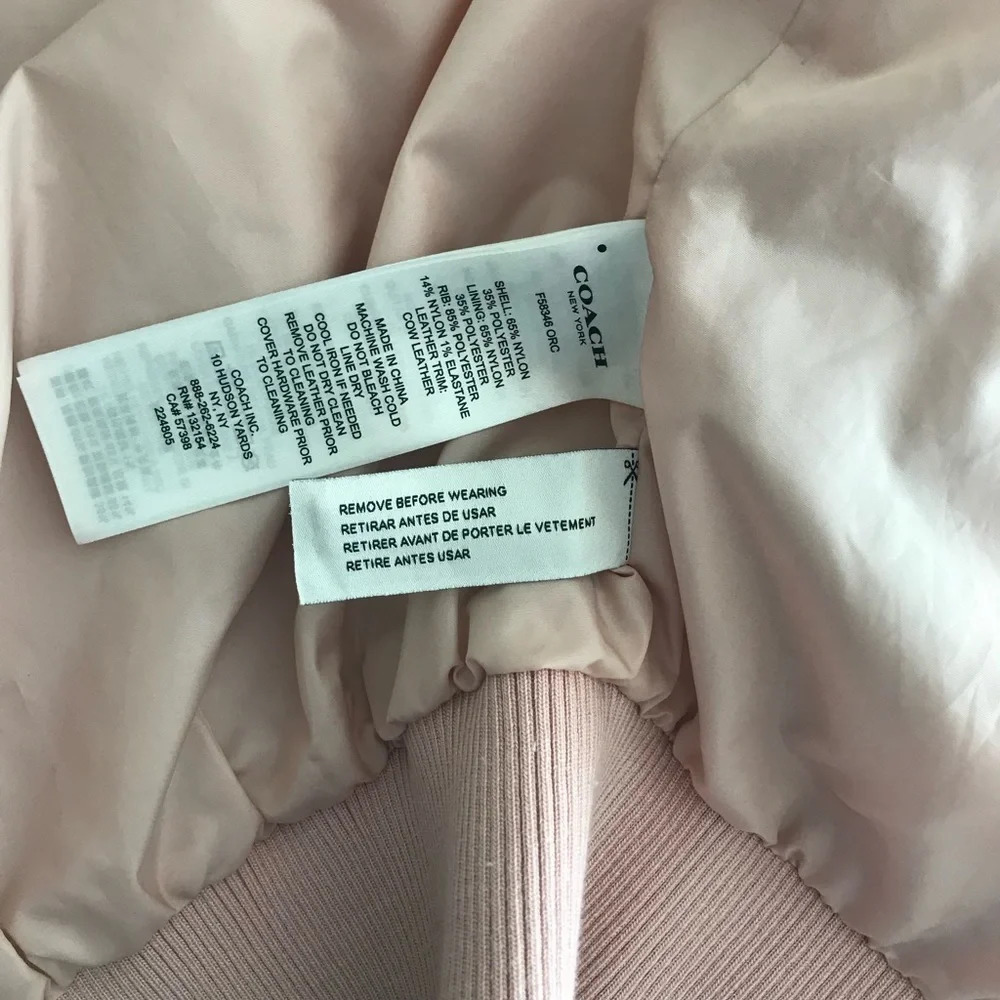 Coach pink windbreaker jacket medium - Picture 2 of 16
